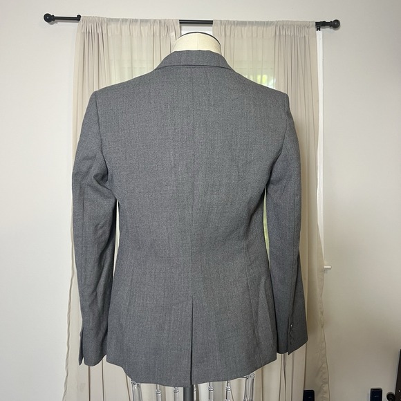 Calvin Klein Gray Wool Blend Blazer Jacket Women's Size 8 Single Button Career - Picture 3 of 7